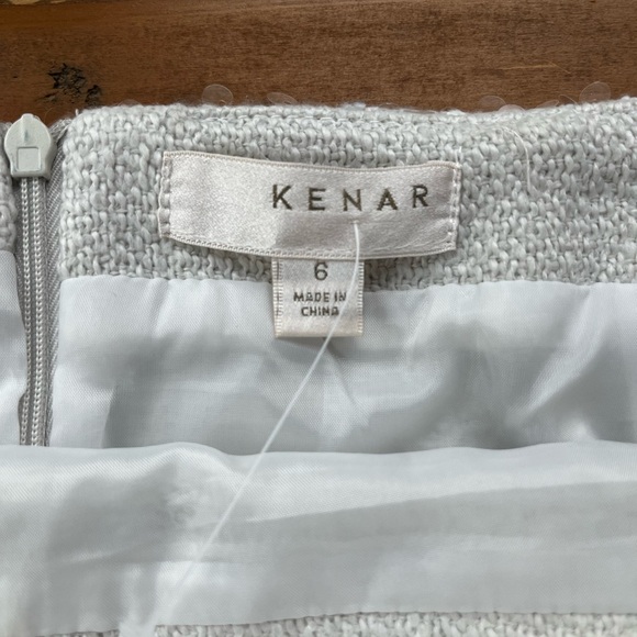 Kenar ivory skirt with sequins EUC Size 6 - Picture 5 of 7